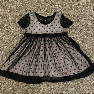 Black and pink heart toddler dress. Size 2T